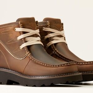 Ariat Brown Lace Up Boots with Leather Finish